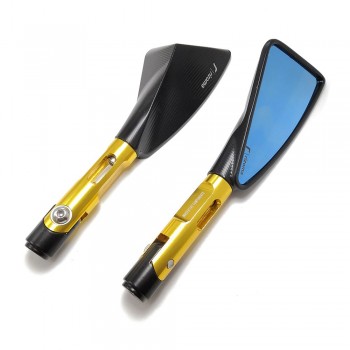 ✅KIT COPPIA TOMOK SPECCHIETTI SPECCHIO UNIVERSALE MOTO BLU NERO RIZOMA Z800 TMAX