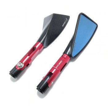 ✅KIT COPPIA TOMOK SPECCHIETTI SPECCHIO UNIVERSALE MOTO BLU NERO RIZOMA Z800 TMAX
