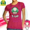 ✅FELPA T-SHIRT DONNA 1UP FUONGO SUPER MARIO BIG 1-UP MUSHROOM VITA NINTENDO ⭐