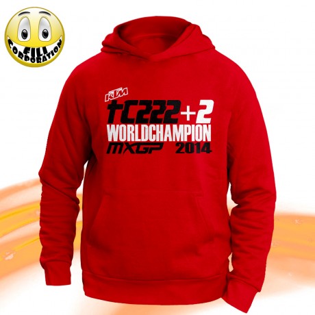 T-SHIRT FELPA  TONY CAIROLI TC 222 WORLD CHAMPION 8 MX 1 GP 2014 KTM MOTOCROSS