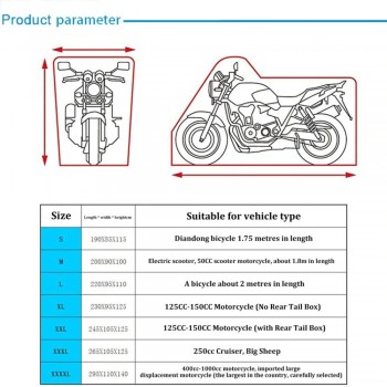 TELO COVER COPRIMOTO ESTERNO COPRI MOTO SCOOTER IMPERMEABILE NYLON ANTI GHIACCIO