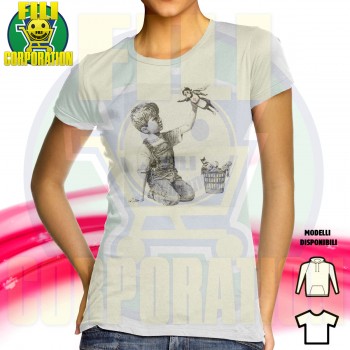 ✅FELPA T-SHIRT BANKSY INFERMIERA SUPEREROE STREET ARTIST⭐