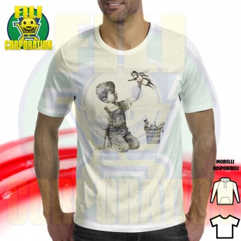 ✅FELPA T-SHIRT BANKSY INFERMIERA SUPEREROE STREET ARTIST⭐