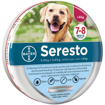 Seresto Collare Cani Medio Grande superiore a 8 kg Antiparassitario