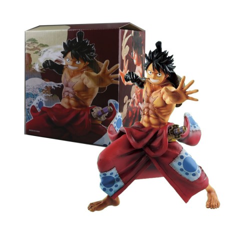 ONE Piece Monkey D Rufy Kimono PVC Figura modello 21cm