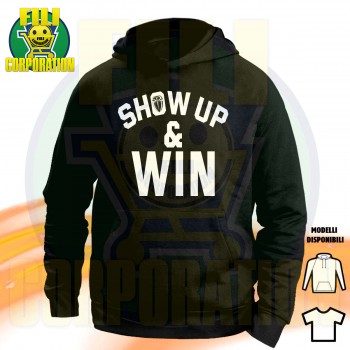 ROMAN REIGNS SHOW UP & WIN T-SHIRT HOODIE FELPA CAPPUCCI UOMO DONNA