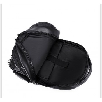 ZAINO PELLE TESCHIO TRACOLLA IN PELLE CON HOLLOWEEN ZAINO CON RIVETTO A TESCHIO PUNK