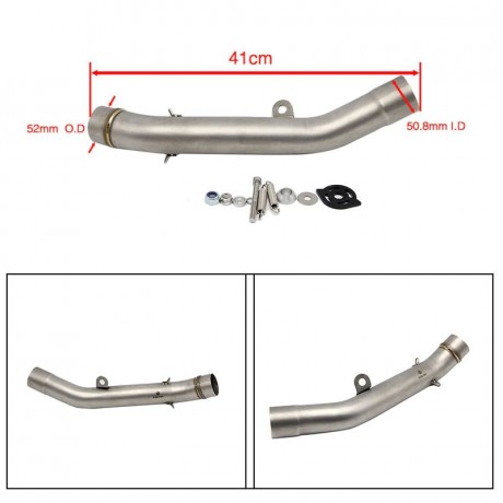 TUBO SCARICO MOTO 51 ADATTATORE DEL TUBO CENTRALE COLLEGAMENTO PER KAWASAKI  Z750 Z 750