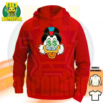 DOLLARI PAPERON DE PAPERONI TUFFO DEPOSITOT-SHIRT HOODIE FELPA CAPPUCCI UOMO DONNA