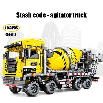 ✅ CAMION BETONIERA TRACK TECHNIC BLOCKS LEGO COMPATIBILE