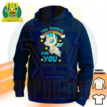 UNICORNO MAGICO T-SHIRT HOODIE FELPA CAPPUCCI UOMO DONNA