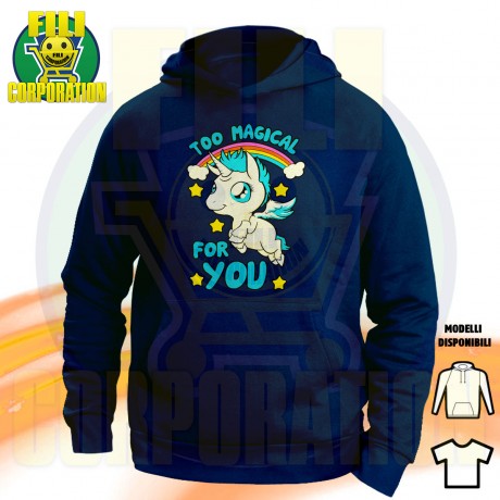 UNICORNO MAGICO T-SHIRT HOODIE FELPA CAPPUCCI UOMO DONNA