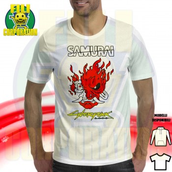 SAMURAI CYBERPUNK 2077 SKULL T-SHIRT HOODIE FELPA CAPPUCCI UOMO DONNA