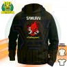 SAMURAI CYBERPUNK 2077 SKULL T-SHIRT HOODIE FELPA CAPPUCCI UOMO DONNA
