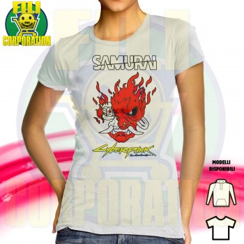 SAMURAI CYBERPUNK 2077 SKULL T-SHIRT HOODIE FELPA CAPPUCCI UOMO DONNA