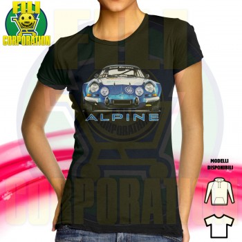 RENAULT ALPINE A110 AUTO VINTAGE FRANCESE RALLY T-SHIRT HOODIE FELPA CAPPUCCI UOMO DONNA