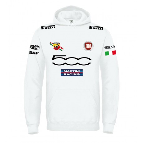 FIAT 500 MARTINI RACING ABARTH T-SHIRT HOODIE FELPA CAPPUCCI UOMO DONNA
