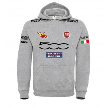 FIAT 500 MARTINI RACING ABARTH T-SHIRT HOODIE FELPA CAPPUCCI UOMO DONNA