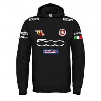 FIAT 500 MARTINI RACING ABARTH T-SHIRT HOODIE FELPA CAPPUCCI UOMO DONNA