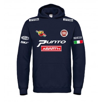 FIAT PUNTO RACING ABARTH T-SHIRT HOODIE FELPA CAPPUCCI UOMO DONNA