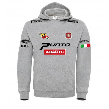 FIAT PUNTO RACING ABARTH T-SHIRT HOODIE FELPA CAPPUCCI UOMO DONNA
