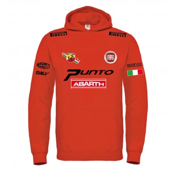 FIAT PUNTO RACING ABARTH T-SHIRT HOODIE FELPA CAPPUCCI UOMO DONNA