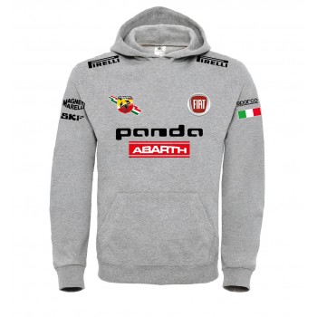 FIAT PANDA RACING ABARTH T-SHIRT HOODIE FELPA CAPPUCCI UOMO DONNA