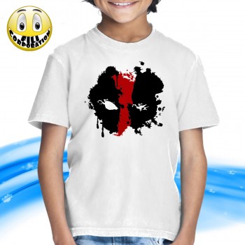 T-SHIRT FELPA  DEADPOOL MARVEL DARK GUN FACE RED FUMET