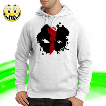 T-SHIRT FELPA  DEADPOOL MARVEL DARK GUN FACE RED FUMET