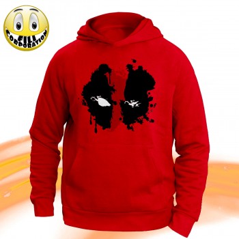 T-SHIRT FELPA  DEADPOOL MARVEL DARK GUN FACE RED FUMET