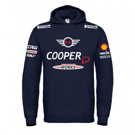 MINI COOPER D JOHN WORKS RACING T-SHIRT HOODIE FELPA CAPPUCCI UOMO DONNA