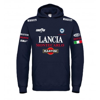 LANCIA MONTECARLO RACING T-SHIRT HOODIE FELPA CAPPUCCI UOMO DONNA