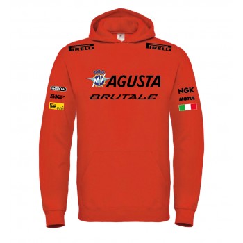 MW AGUSTA BRUTALE RACING T-SHIRT HOODIE FELPA CAPPUCCI UOMO DONNA