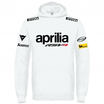 APRILIA RSV4 FACTORY RACING T-SHIRT HOODIE FELPA CAPPUCCI UOMO DONNA