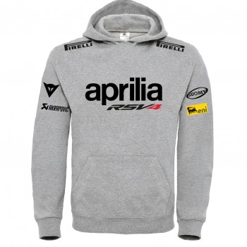 APRILIA RSV4 FACTORY RACING T-SHIRT HOODIE FELPA CAPPUCCI UOMO DONNA