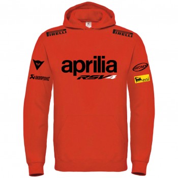APRILIA RSV4 FACTORY RACING T-SHIRT HOODIE FELPA CAPPUCCI UOMO DONNA