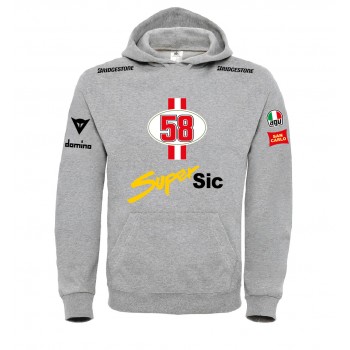 SUPER SIC 58 RACING T-SHIRT HOODIE FELPA CAPPUCCI UOMO DONNA