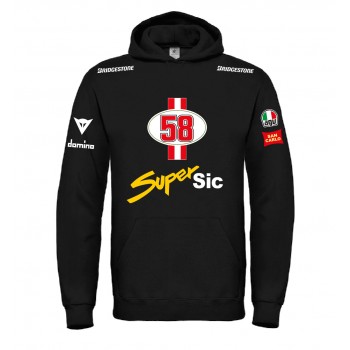SUPER SIC 58 RACING T-SHIRT HOODIE FELPA CAPPUCCI UOMO DONNA