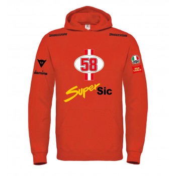 SUPER SIC 58 RACING T-SHIRT HOODIE FELPA CAPPUCCI UOMO DONNA