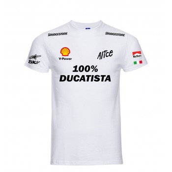 100% DUCATISTA RACING T-SHIRT HOODIE FELPA CAPPUCCI UOMO DONNA