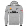 100% DUCATISTA RACING T-SHIRT HOODIE FELPA CAPPUCCI UOMO DONNA