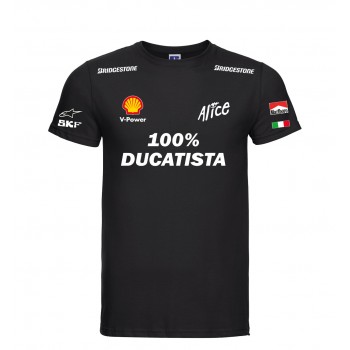 100% DUCATISTA RACING T-SHIRT HOODIE FELPA CAPPUCCI UOMO DONNA