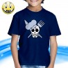 T-SHIRT FELPA  ONE PIECE PIRATI SANJI CUOCO GAMBA NERA ALL ARREMBAGGIO JOLLY ROGE