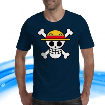 T-SHIRT FELPA  ONE PIECE PIRATI RUBBER MONKEY LUFFY ALL ARREMBAGGIO JOLLY ROGE