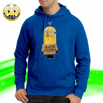 T-SHIRT FELPA  MINION CATTIVISSIMO ME 2 MINIONS KEVIN I'M WITH STUPID BOB
