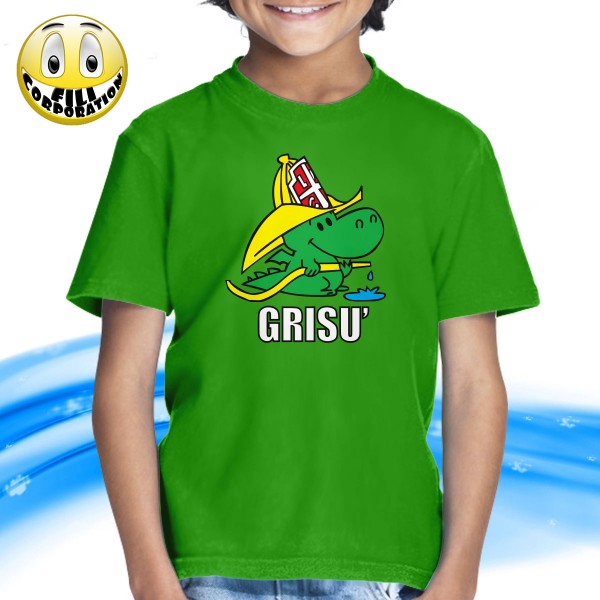 T-SHIRT FELPA  GRISU' IL DRAGHETTO FARò IL POMPIERE CAROSELLO CARTOON