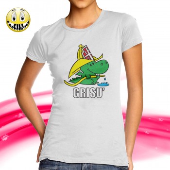 T-SHIRT FELPA  GRISU' IL DRAGHETTO FARò IL POMPIERE CAROSELLO CARTOON