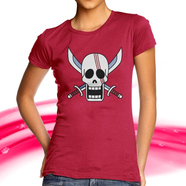 T-SHIRT FELPA  ONE PIECE PIRATI SHANK IL ROSSO ALL ARREMBAGGIO JOLLY ROGE CARTOON