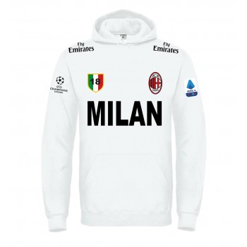 MILAN SERIE A T-SHIRT HOODIE FELPA CAPPUCCI UOMO DONNA