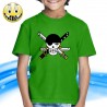 T-SHIRT FELPA  ONE PIECE PIRATI ZORO SPADACCINO ALL ARREMBAGGIO RUBBER JOLLY ROGE